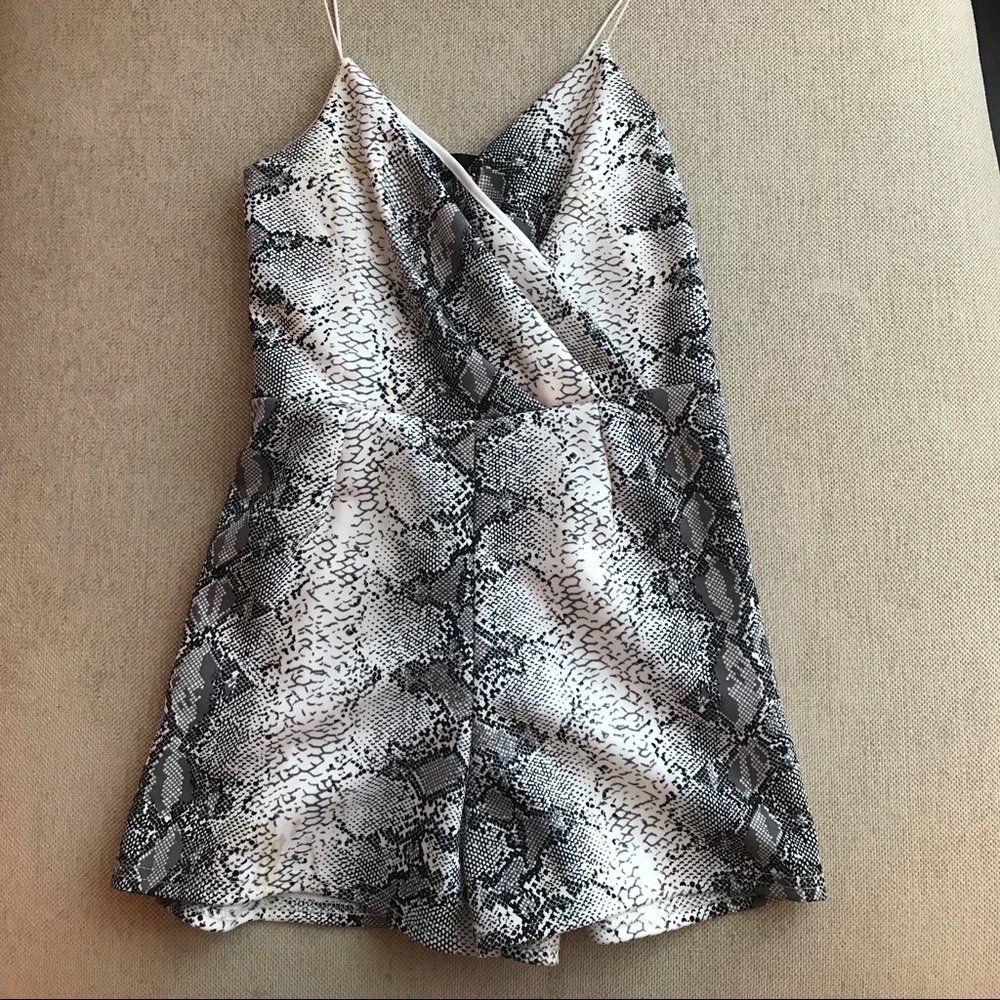 Missguided Snakeskin Romper